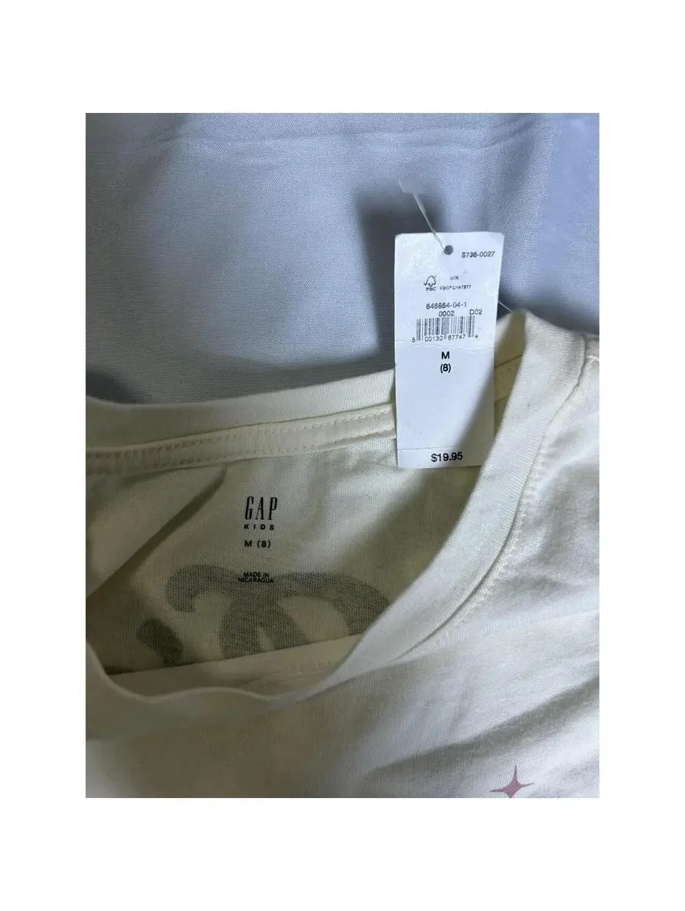Kids Gap Big Heart Frost Long Sleeve T-Shirt - Girls Size M(8)